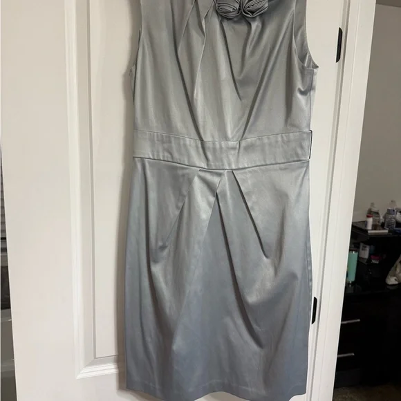 Maurices | Dresses | Maurices Silver Pleated Sheath Midi Dress | Poshmark